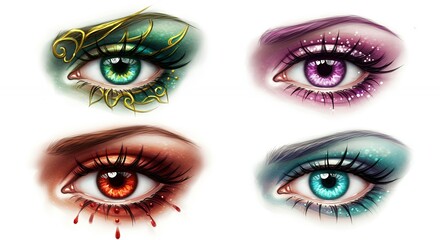 Makeup eyes graphic design illustration