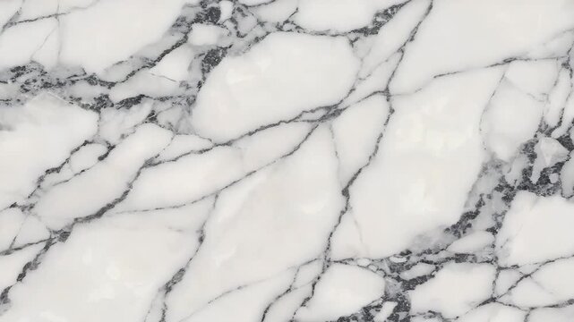 Seamless Loop of White Marble Texture with Natural Veining