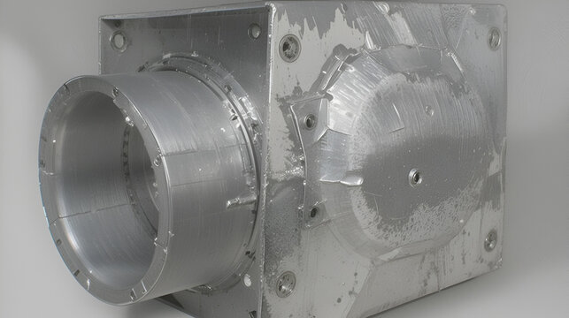 Galvanized steel backdraft damper designed for HVAC systems, preventing air backflow with durable construction.