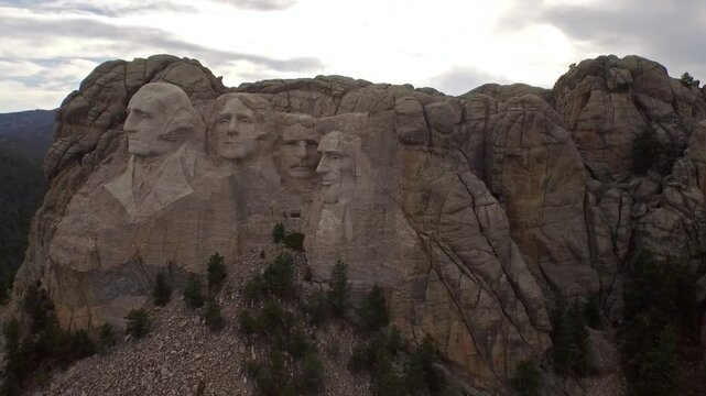 Mount rushmore national memorial featuring four us presidents carved in stone