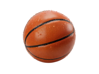 Wet Orange Basketball With Black Lines sport brown, Png Transparent, Isolated on White