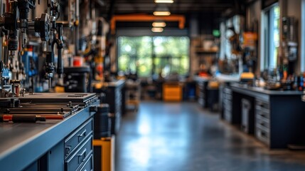 Industrial workshop interior