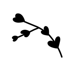 heart shape leaf icon