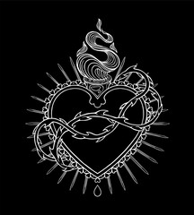 Sacred heart illustration