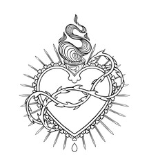 Sacred heart illustration