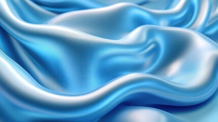 Obraz premium Light blue silk fabric folds