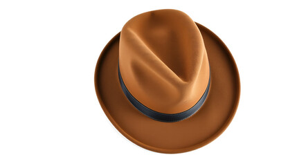 Brown Vintage hat isolated on white background