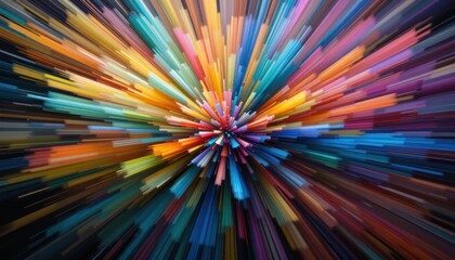 Abstract Burst of Color: A Vivid Radiance