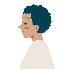 若いショートヘアのアフリカ系女性のアイコン