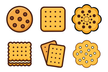 Variety of Cookie and Biscuit Illustrations: Sweet Snack Food