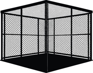 batting cage on white background.eps