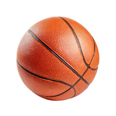 Textured orange basketball with black lines on black background sport game, Isolated On White, Png Transparent, Cut Out