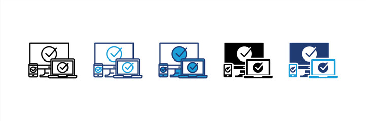 Digital Acces icon set multiple style collection