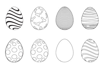 Variety of Easter Eggs Pattern Designs Vector Collection