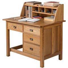 Elegantly crafted wooden secretary desk, ideal for a refined home office or study, offering ample storage and a timeless aesthetic for productive work and organized living.