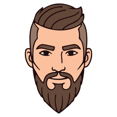 Stylish Man with Beard Vector Art Character Illustration Design