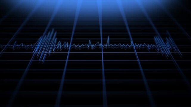 Dramatic Ominous Polygraph Test with Failed Lines - Digital Blue