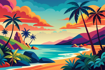  Perfect for summer, vacation, travel, tourism, and nature themes in web design, advertisements, and educational materials.