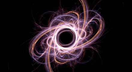 Abstract Fractal Art with Swirling Light and Dark Center