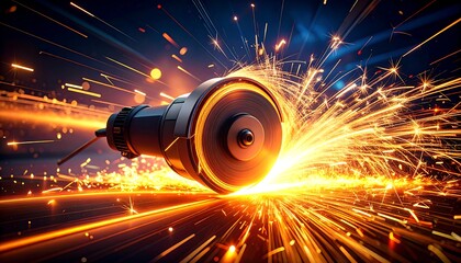 Metal cutting sparks