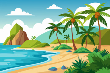 Obraz premium Perfect for summer, vacation, travel, tourism, and nature themes in web design, advertisements, and educational materials.