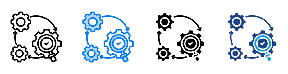 Supply chain icon set multiple style collection