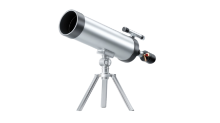Telescope for Observation: A detailed photo showcasing a telescope on a tripod, designed for astronomical observation. A symbol of exploration and discovery. 