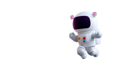 Astronaut's Journey: An astronaut in a vibrant spacesuit embarks on a bold adventure into the cosmos, symbolizing the limitless possibilities of space exploration.