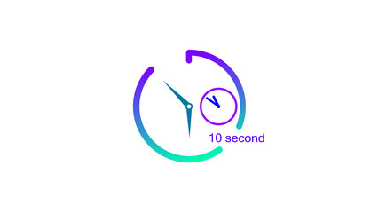 10 Second timer clock icon illustration. and creating a stunning illustration.4k illustration.