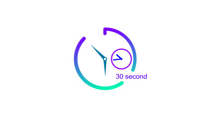 30 Second timer clock icon illustration. and creating a stunning illustration.4k illustration.