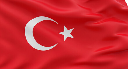 Obraz premium flag of turkey waving
