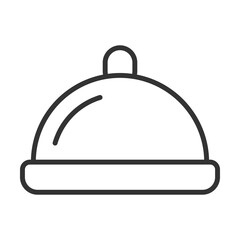 Platter Icon Outline Style. Vector Illustration Design