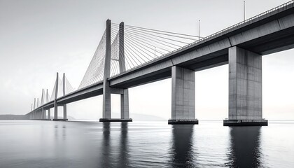 Fototapeta premium Modern bridge spanning a body of water