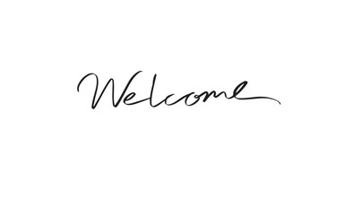 welcome text font calligraphy hand written lettering script black color object welcome success business greeting happy welcome word message symbol teamwork businessman businesswoman smiling welcome 