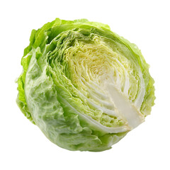 Fototapeta premium Green cabbage half fresh vegetable food healthy eating diet nutrition