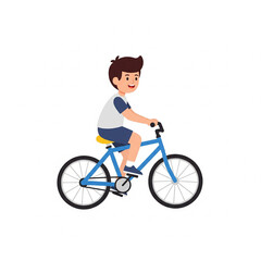 Obraz premium boy riding a bike