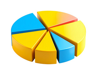 Obraz premium 3d pie chart isolated