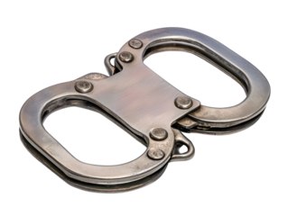 Vintage Handcuffs on Transparent Background