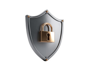 Secure shield and padlock symbolizing data protection and online safety measures