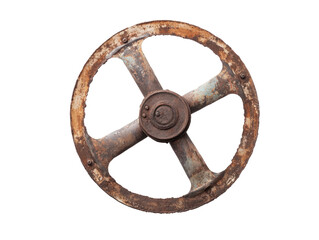 Rusted Metal Wheel with Patina