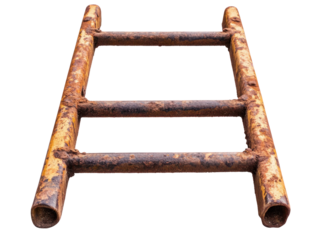 Rusty Ladder on Transparent Background