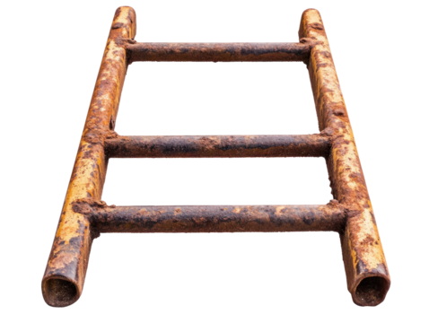Rusty Ladder on Transparent Background