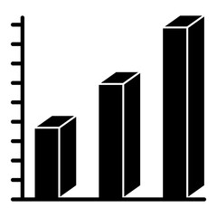 Increase Graph Glyph Icon