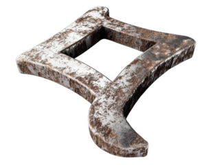 Rustic 3D Metal Hebrew Letter