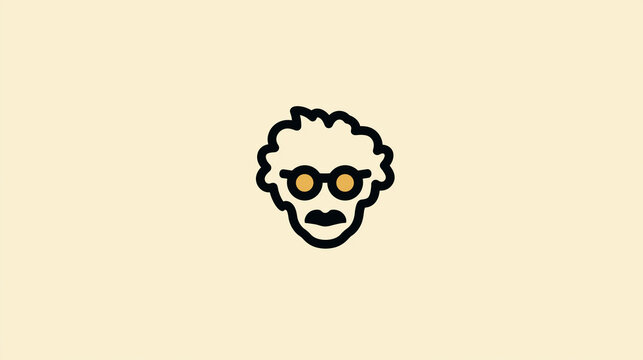 Scientist Icon, Stylized Design for Research & Innovation Branding
