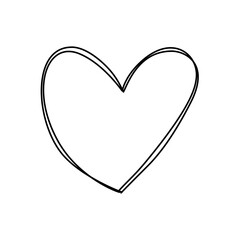 Hand Drawn Heart Doodle Vector