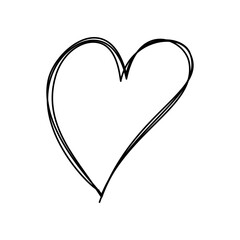 Hand Drawn Heart Doodle Vector