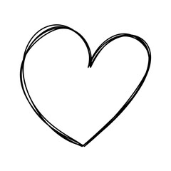 Hand Drawn Heart Doodle Vector
