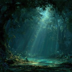 Obraz premium Enchanted forest scene