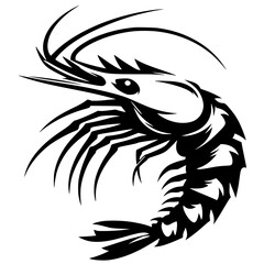Shrimp design silhouette